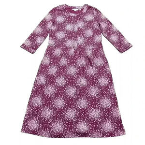 Boden Briar Jersey Dress Womens Size 6 Floral Mulled Wine Midi Dress